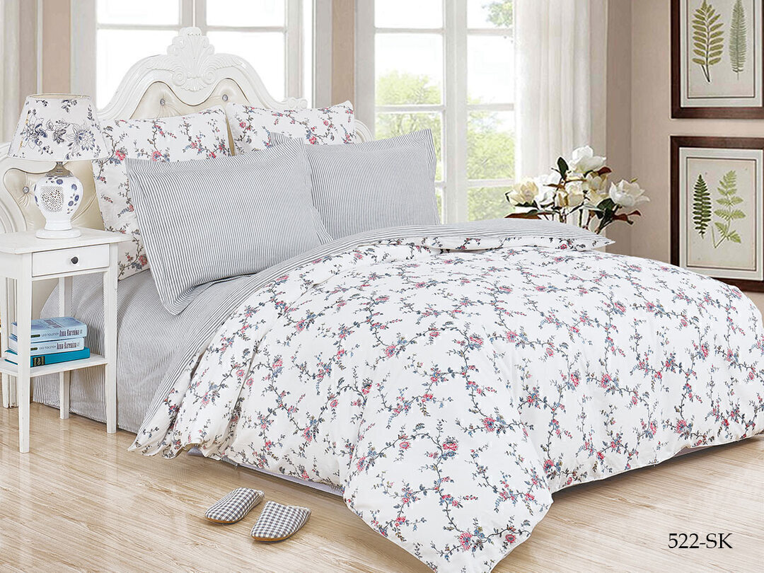 КПБ евро сатин в коробке Satin de Luxe SK Клео <522-SK>