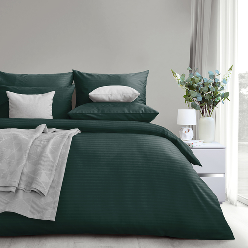 КПБ  страйп-сатин (нав 70*70) Verossa Stripe <70274 Dark green>