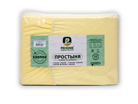 Простыня 140*200*30 поплин на резинке Реноме<шампань.> (арт.02/124)