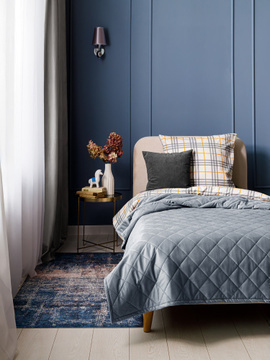 Покрывало стеганое велюровое MONACO Decor Magic, LANA, SMOKE<LANA, 150*210, 1,5 спальные, SMOKE>